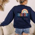 Teacher Of Visually Impaired Braille A Good Day To Learn Women's Sweatshirt Back Print Navy Teacher Of Visually Impaired Braille A Good Day To Learn Women's Sweatshirt Back Print Navy