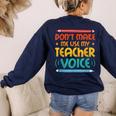 Teacher Voice Teacherlife Primary School Teacher Women's Sweatshirt Back Print Navy Teacher Voice Teacherlife Primary School Teacher Women's Sweatshirt Back Print Navy