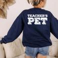 TEACHER'S PET You'Re My Favorite Do Me A Favor Women's Sweatshirt Back Print Navy TEACHER'S PET You'Re My Favorite Do Me A Favor Women's Sweatshirt Back Print Navy