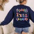 Teaching Future Leaders Otter Back To School Teacher Women's Sweatshirt Back Print Navy Teaching Future Leaders Otter Back To School Teacher Women's Sweatshirt Back Print Navy