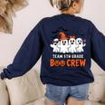 Team 5th Grade Boo Crew Halloween Teacher Student Costume Women's Sweatshirt Back Print Navy Team 5th Grade Boo Crew Halloween Teacher Student Costume Women's Sweatshirt Back Print Navy