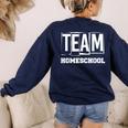 Team Homeschool Homeschooler Homeschooling Teacher Mom Kids Women's Sweatshirt Back Print Navy Team Homeschool Homeschooler Homeschooling Teacher Mom Kids Women's Sweatshirt Back Print Navy