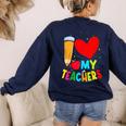 Teens Graduation I Heart My Teachers I Love My Teachers Women's Sweatshirt Back Print Navy Teens Graduation I Heart My Teachers I Love My Teachers Women's Sweatshirt Back Print Navy
