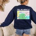 Tell Me About It Speech Language Pathology AAC Sped Teacher Women's Sweatshirt Back Print Navy Tell Me About It Speech Language Pathology AAC Sped Teacher Women's Sweatshirt Back Print Navy