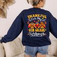 Thankful For My 5th Grade Turkeys Thanksgiving Teacher Fall Women's Sweatshirt Back Print Navy Thankful For My 5th Grade Turkeys Thanksgiving Teacher Fall Women's Sweatshirt Back Print Navy