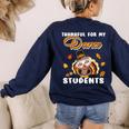 Thankful For My Dance Students Thanksgiving Turkey Teacher For Men Women Girls Kids Women's Sweatshirt Back Print Navy Thankful For My Dance Students Thanksgiving Turkey Teacher For Men Women Girls Kids Women's Sweatshirt Back Print Navy