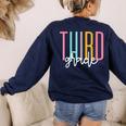 Third Grade Girls Boys Teacher Team 3rd Grade Squad Women's Sweatshirt Back Print Navy Third Grade Girls Boys Teacher Team 3rd Grade Squad Women's Sweatshirt Back Print Navy