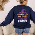 This Is My Tired Teacher Costume Halloween Premium Tri-Blend Women's Sweatshirt Back Print Navy This Is My Tired Teacher Costume Halloween Premium Tri-Blend Women's Sweatshirt Back Print Navy