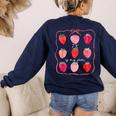 TK Is My Jam Transitional Kindergarten TK Teacher Strawberry Women's Sweatshirt Back Print Navy TK Is My Jam Transitional Kindergarten TK Teacher Strawberry Women's Sweatshirt Back Print Navy