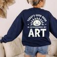 Today’s Good Mood Is Sponsored By Art Teacher Sun Tee Women's Sweatshirt Back Print Navy Today’s Good Mood Is Sponsored By Art Teacher Sun Tee Women's Sweatshirt Back Print Navy