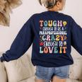 Tough Enough To Be a Paraprofessional Groovy Sped Teacher Women's Sweatshirt Back Print Navy Tough Enough To Be a Paraprofessional Groovy Sped Teacher Women's Sweatshirt Back Print Navy