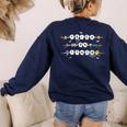 Trick Or Teach Spooky Teacher Happy Halloween Bracelet Women's Sweatshirt Back Print Navy Trick Or Teach Spooky Teacher Happy Halloween Bracelet Women's Sweatshirt Back Print Navy