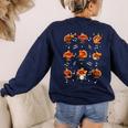 Turkey Squad Music Note Music Teacher Thanksgiving Women's Sweatshirt Back Print Navy Turkey Squad Music Note Music Teacher Thanksgiving Women's Sweatshirt Back Print Navy