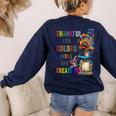 Turkey Thanksgiving Art Teacher Costume Tee For Artists Women's Sweatshirt Back Print Navy Turkey Thanksgiving Art Teacher Costume Tee For Artists Women's Sweatshirt Back Print Navy