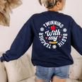Twin Day Teacher Twinning With My Bestie Matching For Men Women Women's Sweatshirt Back Print Navy Twin Day Teacher Twinning With My Bestie Matching For Men Women Women's Sweatshirt Back Print Navy