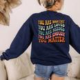 Unity Day Tee Orange Women Teacher You Matter Orange Be Kind Women's Sweatshirt Back Print Navy