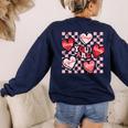 Valentine You Are Loved Worthy Enough Candy Heart Teacher For Men Women Girls Kids Women's Sweatshirt Back Print Navy Valentine You Are Loved Worthy Enough Candy Heart Teacher For Men Women Girls Kids Women's Sweatshirt Back Print Navy