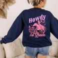 Vintage Howdy First Grade Cowgirl Teacher Western School Women's Sweatshirt Back Print Navy Vintage Howdy First Grade Cowgirl Teacher Western School Women's Sweatshirt Back Print Navy