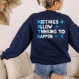 Vintage Math Teacher Saying Women's Sweatshirt Back Print Navy