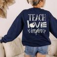 Vintage Teach Love Inspire Red For Ed Teacher Supporter Men Women Girls Kids Women's Sweatshirt Back Print Navy Vintage Teach Love Inspire Red For Ed Teacher Supporter Men Women Girls Kids Women's Sweatshirt Back Print Navy