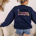 Wedding Planning Not Lesson Engaged Teacher Wedding Women's Sweatshirt Back Print Navy