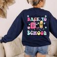 Welcome Back To School 2024 Teachers Students First Day Women's Sweatshirt Back Print Navy Welcome Back To School 2024 Teachers Students First Day Women's Sweatshirt Back Print Navy