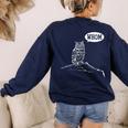 Whom Owl Grammar English Teacher Women's Sweatshirt Back Print Navy Whom Owl Grammar English Teacher Women's Sweatshirt Back Print Navy