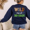 Wild About 3rd Grade Teacher Student Third Grade Zoo Safari Men Women Girls Kids Women's Sweatshirt Back Print Navy Wild About 3rd Grade Teacher Student Third Grade Zoo Safari Men Women Girls Kids Women's Sweatshirt Back Print Navy