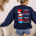 I Will Drink Coffee Here Or There Teacher Teaching Women's Sweatshirt Back Print Navy I Will Drink Coffee Here Or There Teacher Teaching Women's Sweatshirt Back Print Navy