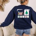 I Am Working For Christmas Break Special Education Teacher Women's Sweatshirt Back Print Navy