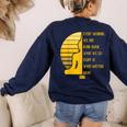 Yoga Meditation Buddha Yoga Teacher T-Shirt Women's Sweatshirt Back Print Navy
