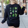 10 Types Of Cactus Succulent Teacher Chart Cactus Lover Tee Women's Sweatshirt Back Print Black 10 Types Of Cactus Succulent Teacher Chart Cactus Lover Tee Women's Sweatshirt Back Print Black