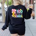 100 Days Of School Preppy 100th Day Of School Teachers Girls Women's Sweatshirt Back Print Black 100 Days Of School Preppy 100th Day Of School Teachers Girls Women's Sweatshirt Back Print Black