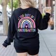 100th Day Of Kindergarten Teacher Kids 100 Days Smarter Women's Sweatshirt Back Print Black 100th Day Of Kindergarten Teacher Kids 100 Days Smarter Women's Sweatshirt Back Print Black