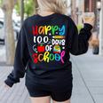 100th Day Of School Teachers Kids Girls Child Happy 100 Days Women's Sweatshirt Back Print Black 100th Day Of School Teachers Kids Girls Child Happy 100 Days Women's Sweatshirt Back Print Black
