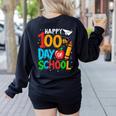 100th Day Of School Teachers Kids Happy 100 Days Women's Sweatshirt Back Print Black 100th Day Of School Teachers Kids Happy 100 Days Women's Sweatshirt Back Print Black