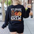 1st Grade Boo Crew Cute Ghost Halloween Teacher Kids Women's Sweatshirt Back Print Black 1st Grade Boo Crew Cute Ghost Halloween Teacher Kids Women's Sweatshirt Back Print Black