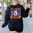 1st Grade Boo Crew First Grade Teacher Kids Happy Halloween Women's Sweatshirt Back Print Black 1st Grade Boo Crew First Grade Teacher Kids Happy Halloween Women's Sweatshirt Back Print Black