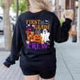 1st Grade Boo Crew Teacher Student Halloween Costume Women's Sweatshirt Back Print Black