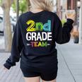 2nd Grade Team T-Shirt 2nd Grade Squad Teacher Women's Sweatshirt Back Print Black