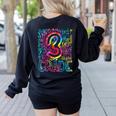3rd Grade Typography Team Third Grade Teacher Back To School Women's Sweatshirt Back Print Black