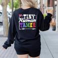 4 Teachers Or Parents Tiny Human Tamer Tee T-Shirt Women's Sweatshirt Back Print Black 4 Teachers Or Parents Tiny Human Tamer Tee T-Shirt Women's Sweatshirt Back Print Black