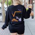 4489 Square Root 67 Math Teacher Halloween Costume Professor Women's Sweatshirt Back Print Black