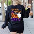 4th Grade Boo Crew Teacher Student Halloween Costume Women's Sweatshirt Back Print Black