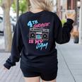 4th Grade Is My Jam Vintage 80s Boombox Teacher Student Women's Sweatshirt Back Print Black