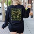 5th Grade Teacher Student Camo Bow Back To School Women's Sweatshirt Back Print Black 5th Grade Teacher Student Camo Bow Back To School Women's Sweatshirt Back Print Black