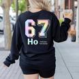 67 Ho Holmium Science Teacher Elements Table Six Seven Meme Women's Sweatshirt Back Print Black