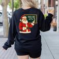 67 Teacher Christmas Santa Six Seven Meme Brainrot Math Joke Women's Sweatshirt Back Print Black