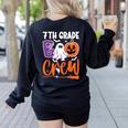 7th Grade Boo Crew Teacher Student Halloween Costume Women's Sweatshirt Back Print Black