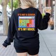 AAC Awareness AAC Teacher It's Not A Screen It's My Voice Men Women Women's Sweatshirt Back Print Black AAC Awareness AAC Teacher It's Not A Screen It's My Voice Men Women Women's Sweatshirt Back Print Black